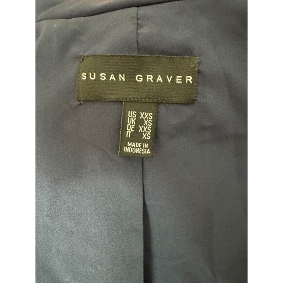 Susan Graver Regular Water Resistant Anorak Jacket with Hood Navy XX-Small NWOT - Picture 11 of 12
